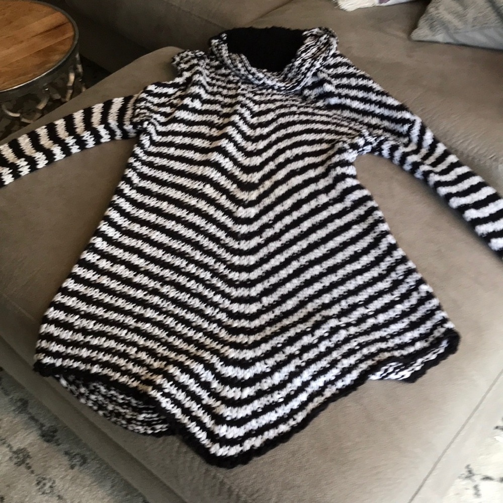 Black and white striped sweater